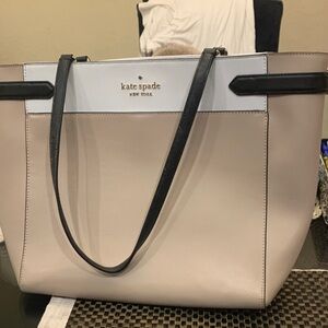 NWOT kate spade Cream and Black Tote Bag